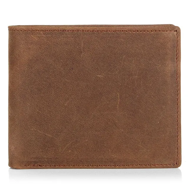 West Louis™ Crazy Cow Leather Wallet