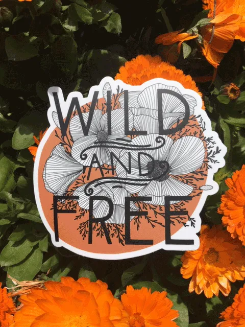 Wild   Free Sticker