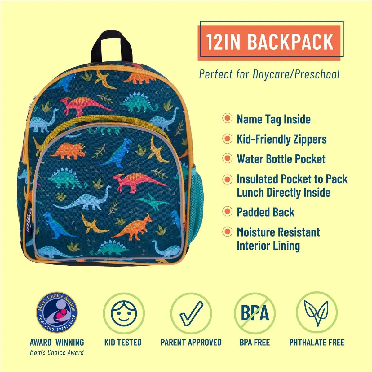 Wildkin Jurassic Giants Pack 'n Snack Backpack