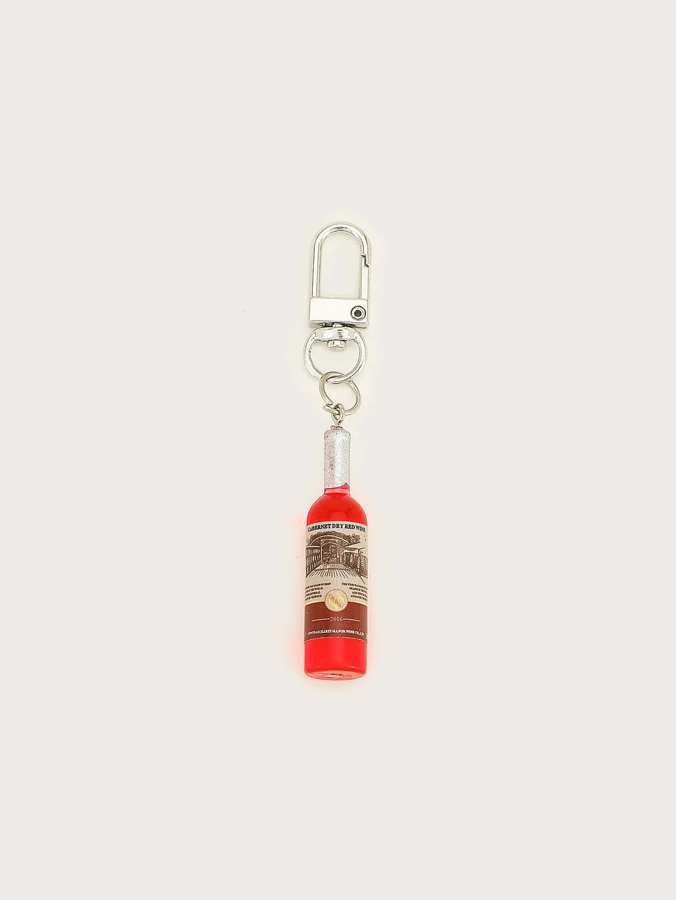 Wine Bottle Design Bag Charm