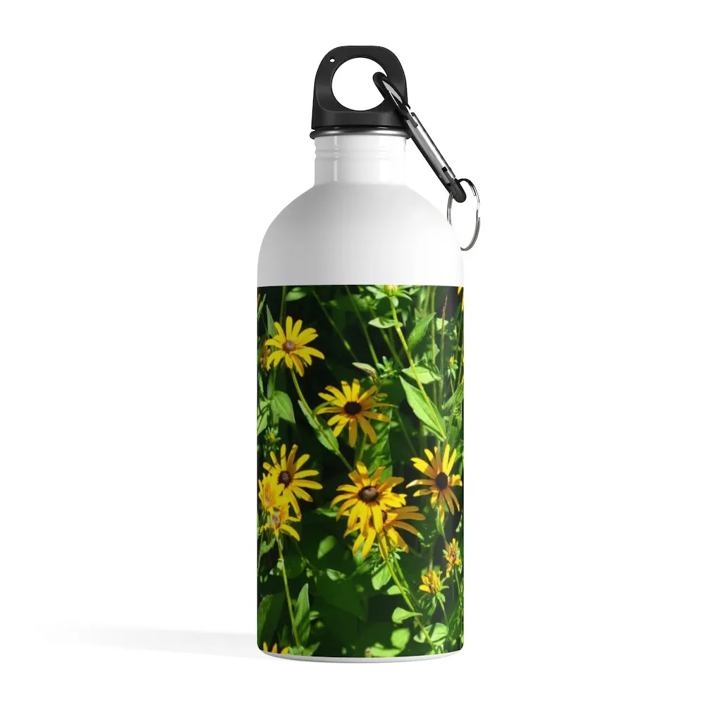 Yellow Flowers Stainless Steel Water Bottle