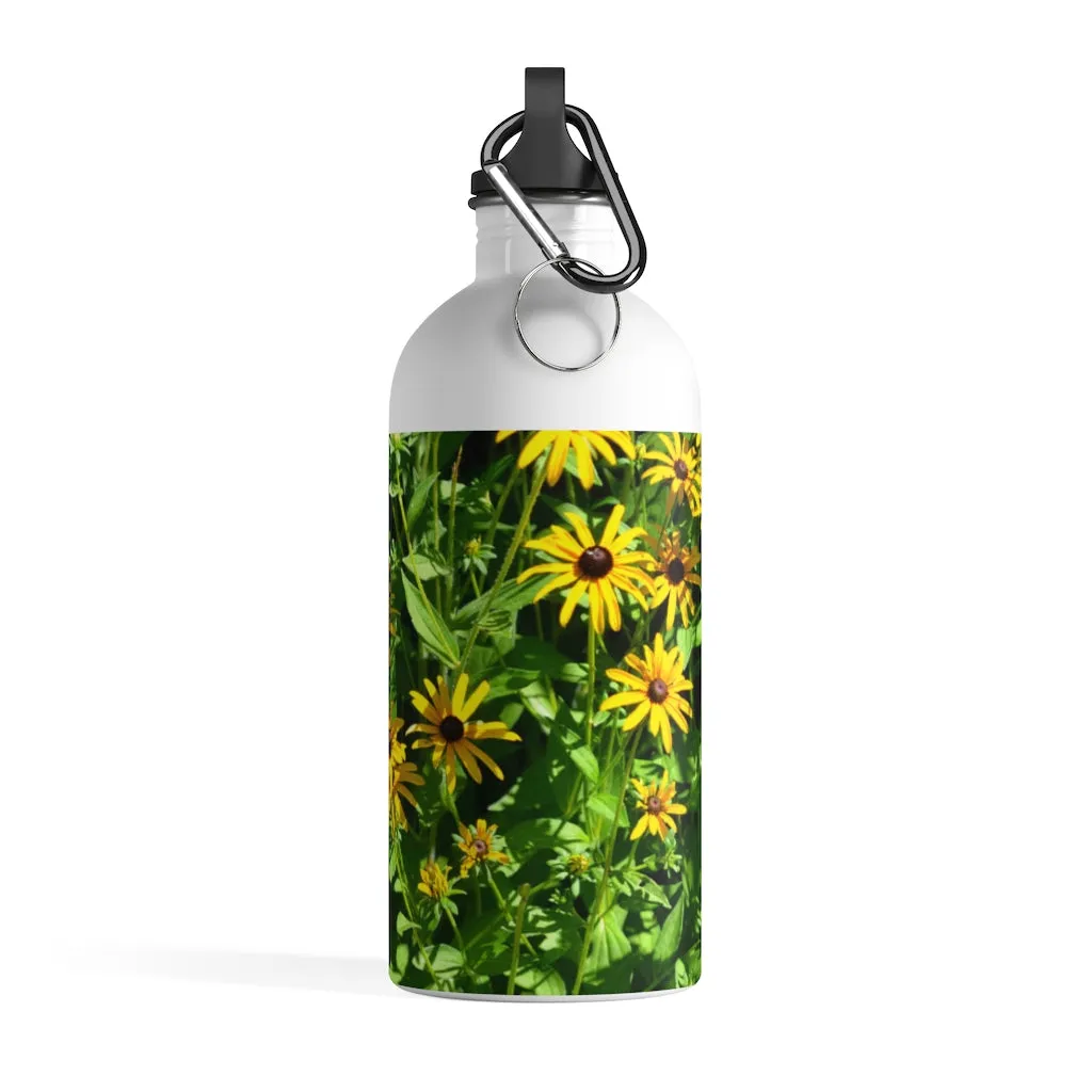 Yellow Flowers Stainless Steel Water Bottle